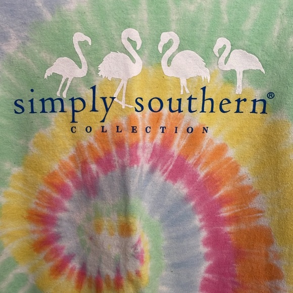 Women's tie dye SIMPLY SOUTHERN "Mightier than the waves..." t-shirt. Size XL - Picture 2 of 5